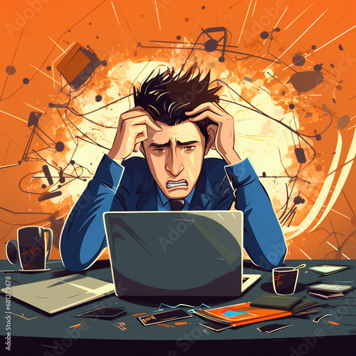 business man in a modern business office