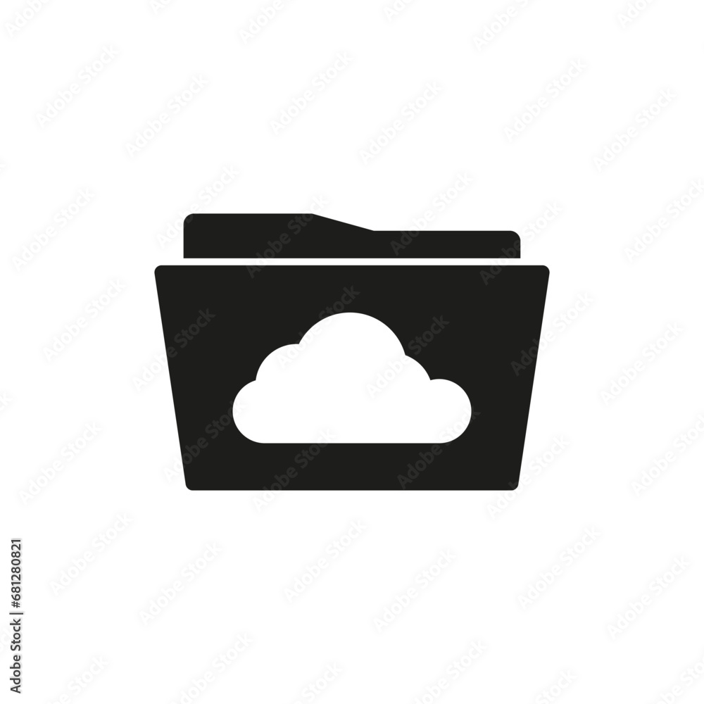 Cloud folder icon. Vector illustration. EPS 10. Cloud folder icon. Vector illustration. EPS 10.