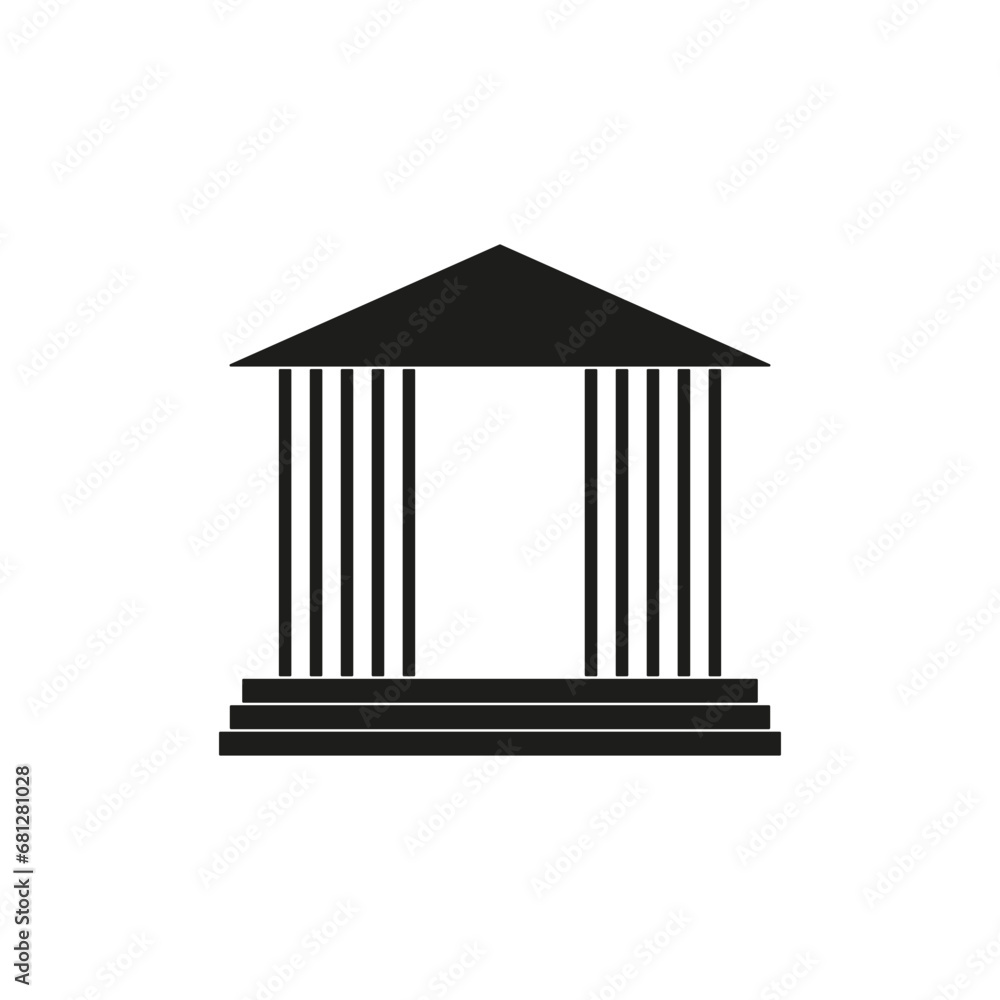 Fototapeta premium Bank icon. Court building icon. Vector illustration. EPS 10.