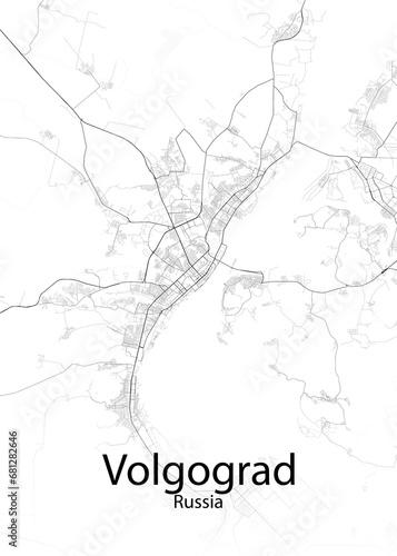 Volgograd Russia minimalist map