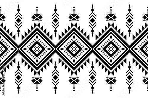 Seamless pattern, Navajo tribe. Native American ornaments, Southwestern national decorating style, Mexican blankets, rugs, sarongs, dresses, curtains, pillows and shawls. White background.