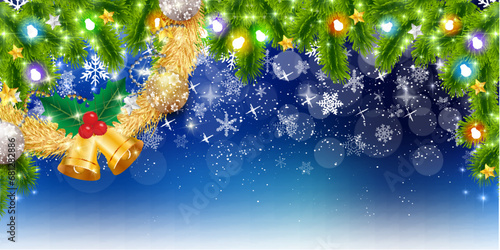 クリスマス　雪　冬　風景　背景