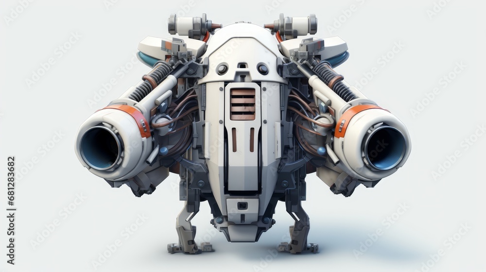 jetpack with powerful thrusters isolated on a white background AI ...