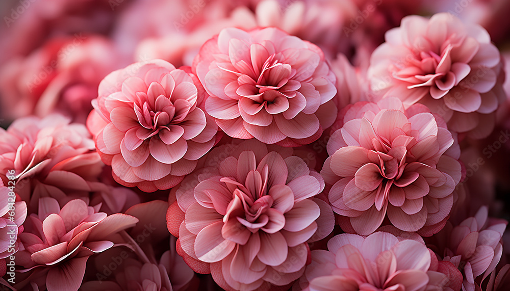 Naklejka premium Vibrant pink peony blossoms bring elegance to a formal garden generated by AI