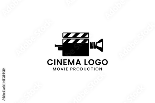 cinema logo vector icon illustration