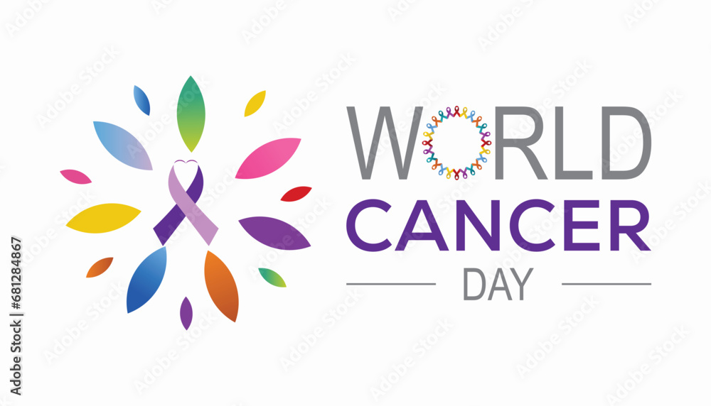 Vector illustration on the theme of World Cancer day observed each year during February 4.banner, Holiday, poster, card and background design.