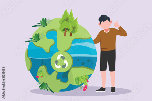 World Environment day. Colored flat vector illustration isolated.