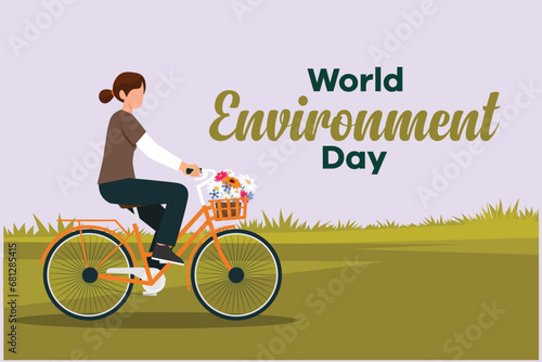 World Environment day. Colored flat vector illustration isolated.