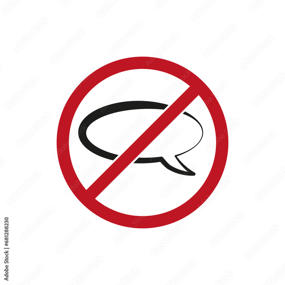 No message icon. Ban message sign. Vector illustration. EPS 10. No message icon. Ban message sign. Vector illustration. EPS 10.