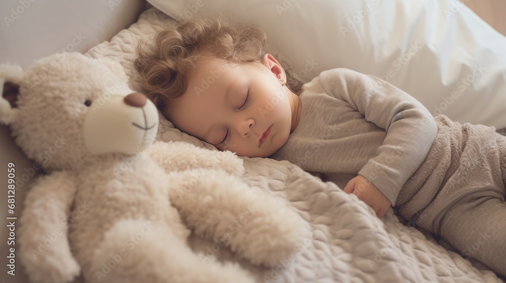 Newborn baby is sleeping, AI generated Image Newborn baby is sleeping, AI generated Image