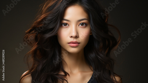 portrait of Chinese girl looking at camera 