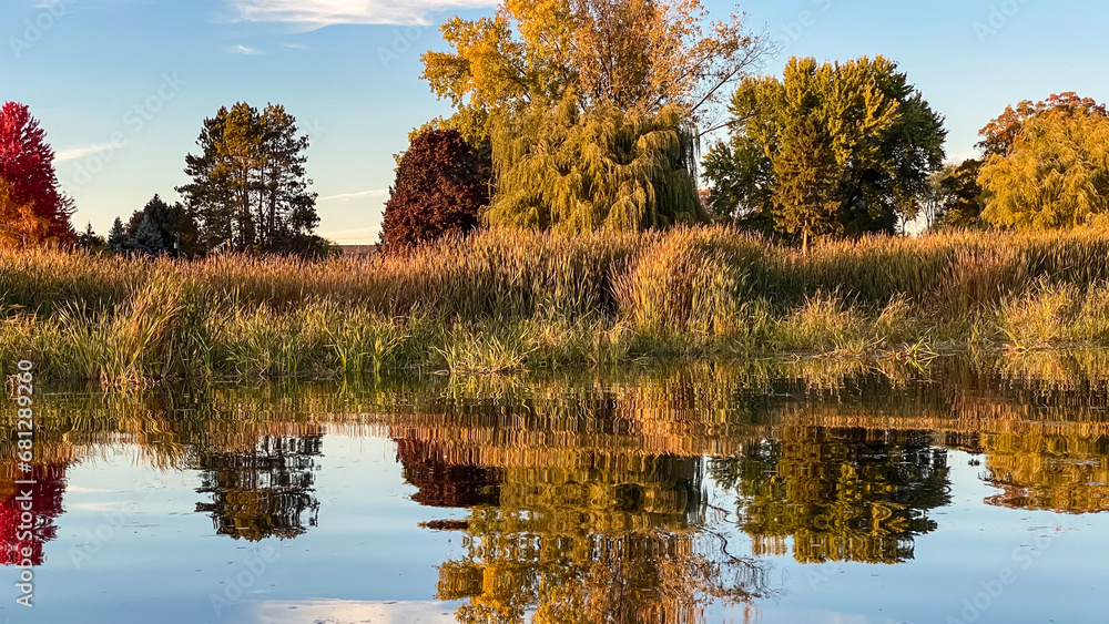 Lake Shoreline in Autumn at Golden Hour Lake Shoreline in Autumn at Golden Hour