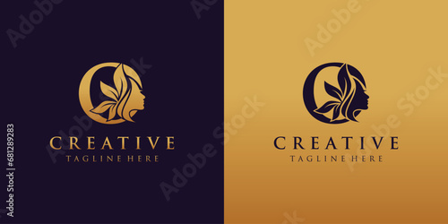 Letter O logo combination  beauty logo icon Premium Vector