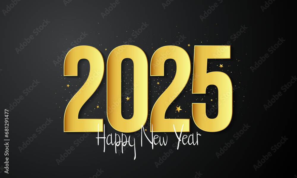 Happy New Year 2025 Background Design.