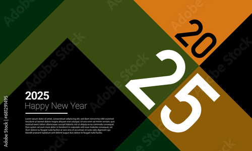 2025 happy new year background design.