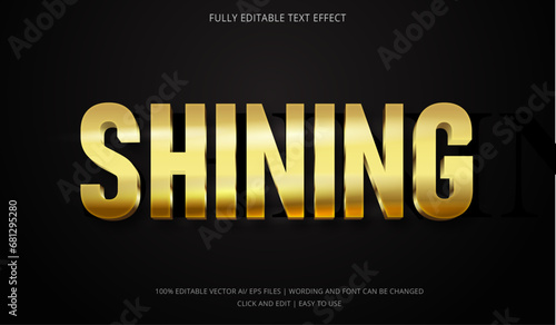 Shining Gold text - Editable Reflective Golden Text Effect  mockup