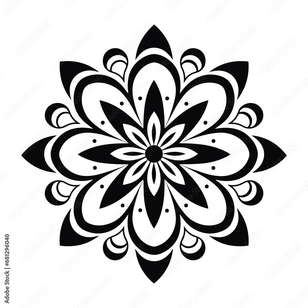 Flower Mandala Pattern vector isolated on a white background, abstract Colorful pattern mandala Flower Mandala Pattern vector isolated on a white background, abstract Colorful pattern mandala