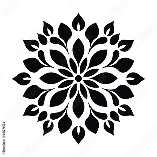 Flower Mandala Pattern vector isolated on a white background, abstract Colorful pattern mandala