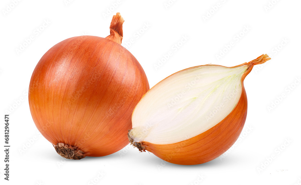 Onion bulbs isolated on transparent png - obrazy, fototapety, plakaty 