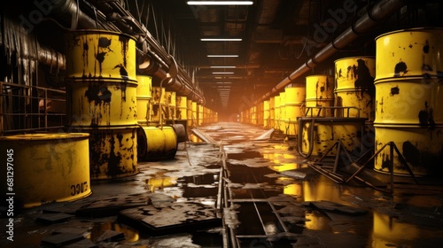 nuclear waste background wallpaper AI generated image
