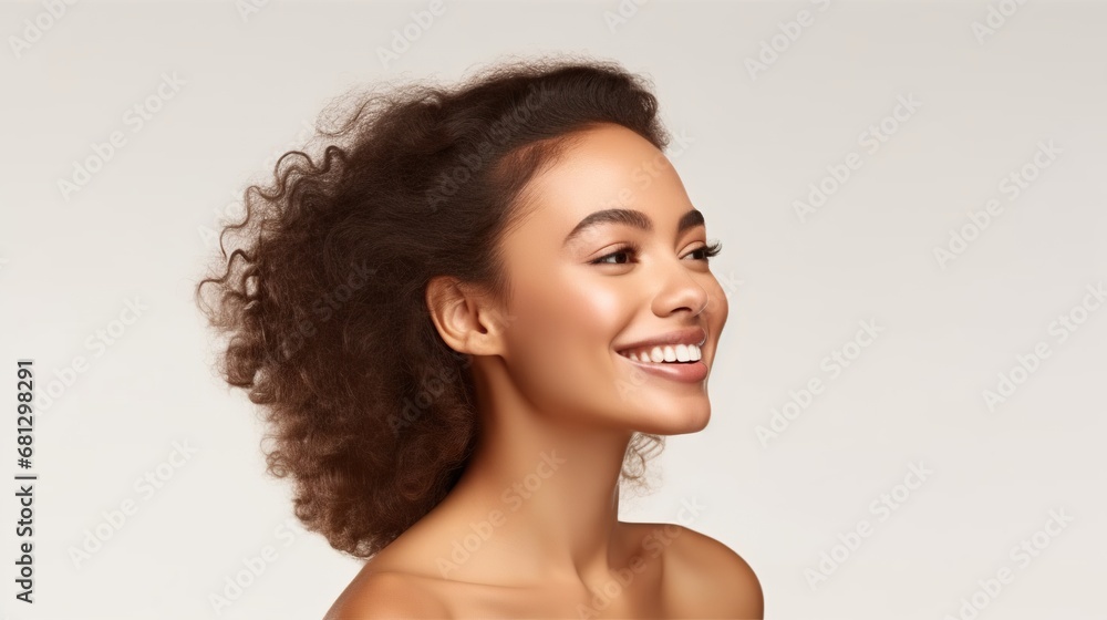 Portrait of an attractive woman thinking and looking away Portrait of an attractive woman thinking and looking away