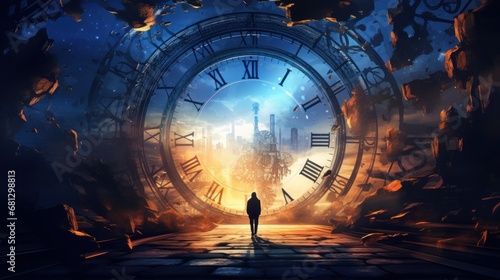 time travel background wallpaper AI generated image photo