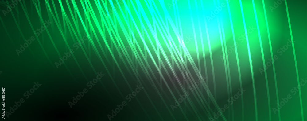 Light beams, neon lines abstract background. Vector Illustration For Wallpaper, Banner, Background, Card, Book Illustration, landing page
