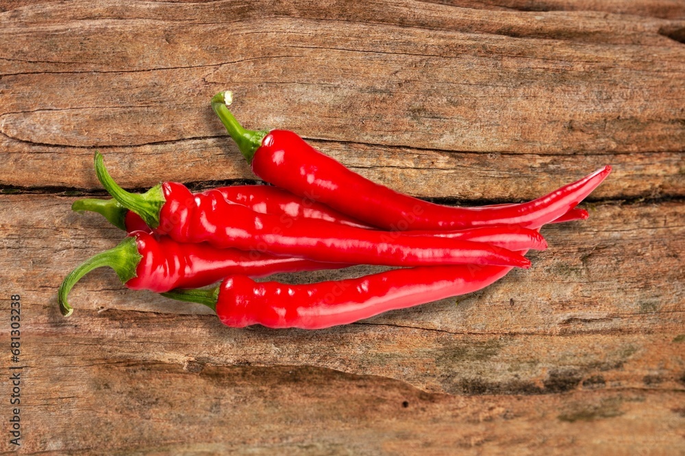 Organic fresh red hot chili pepper