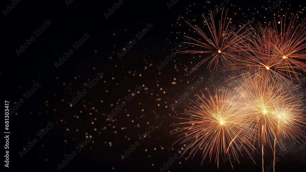 golden fireworks explosions on a black background frame festive fireworks in the dark golden fireworks explosions on a black background frame festive fireworks in the dark