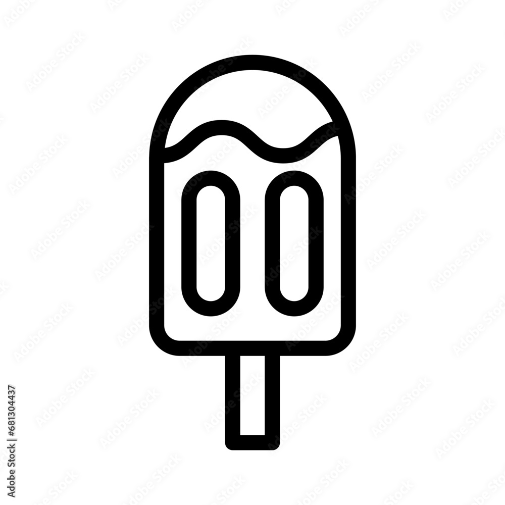popsicle line icon illustration vector graphic. Simple element illustration vector graphic, suitable for app, websites, and presentations isolated on white background popsicle line icon illustration vector graphic. Simple element illustration vector graphic, suitable for app, websites, and presentations isolated on white background