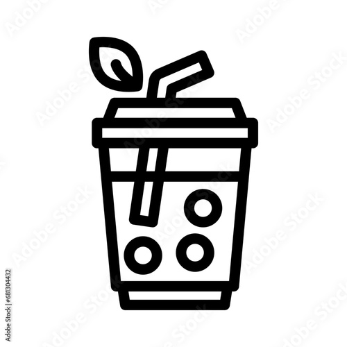 bubble tea line icon illustration vector graphic. Simple element illustration vector graphic, suitable for app, websites, and presentations isolated on white background