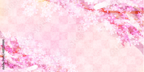 桜 春 水彩 背景