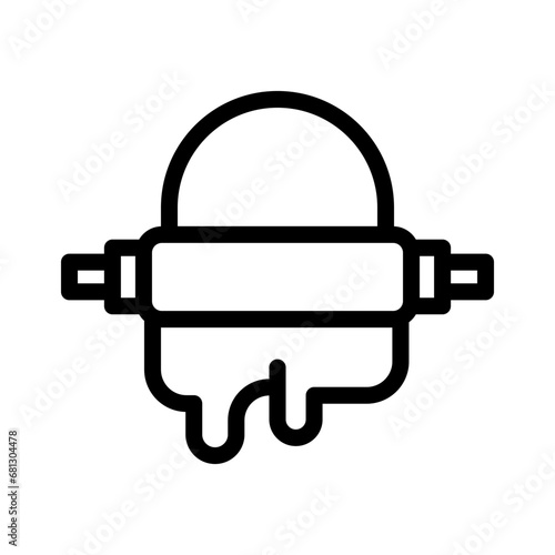 knead line icon illustration vector graphic. Simple element illustration vector graphic, suitable for app, websites, and presentations isolated on white background