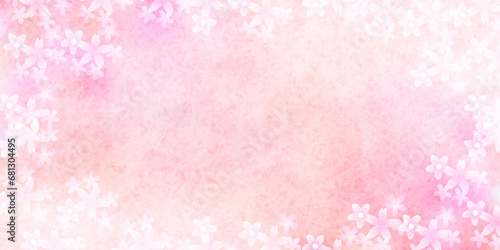 桜　春　水彩　背景