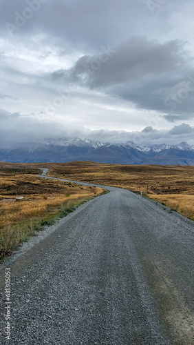 Gravel road between Lake Takapo and Pukaki