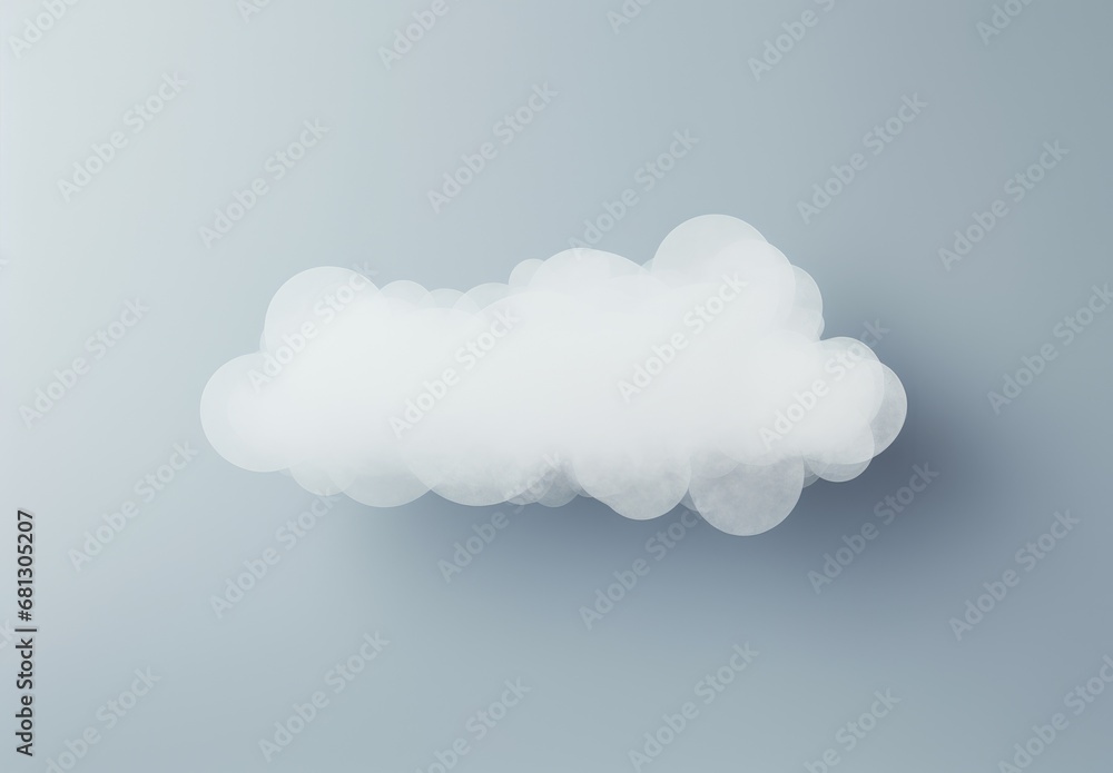 a white cloud on a gray background