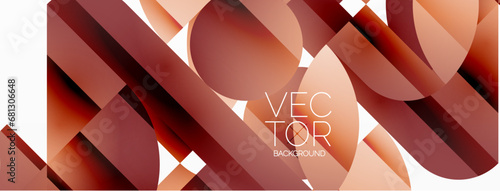 Abstract masterpiece formed by delicate interplay of circles, squares, and triangles. Geometric elements converge in harmonious chaos, evoking sense of modern creativity. Symphony of shapes