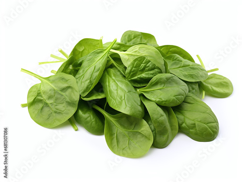 Spinach isolated on white.