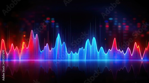 Abstract Background With Equalizer Effect,Neon lights