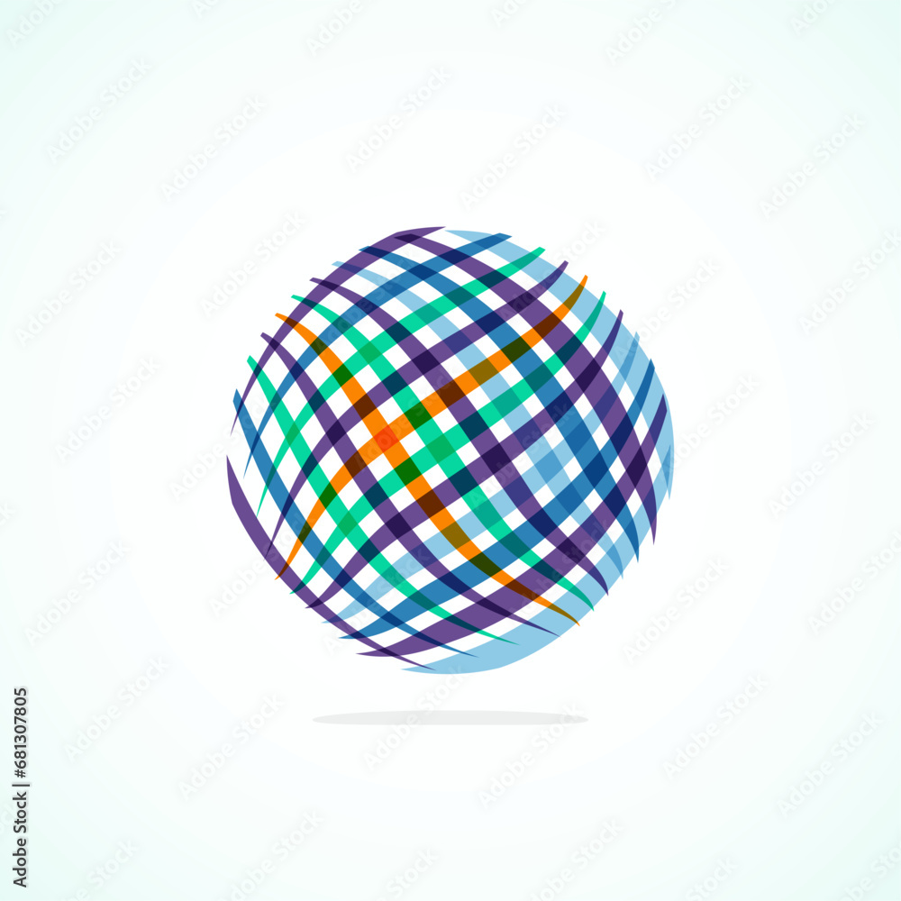 Obraz premium Abstract circle logo - minimalist emblem, timeless and universal shape of circle. Unique logo represent range of brands and concepts, encapsulating simplicity and creativity in single, iconic image