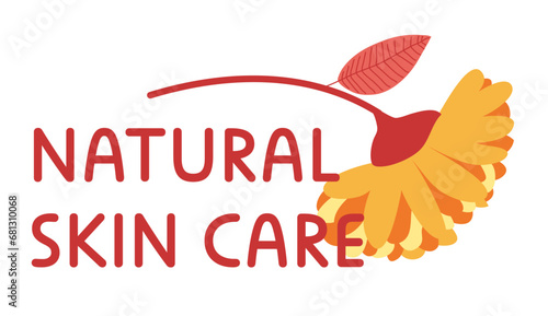 Natural cosmetics for skin care, promo banner
