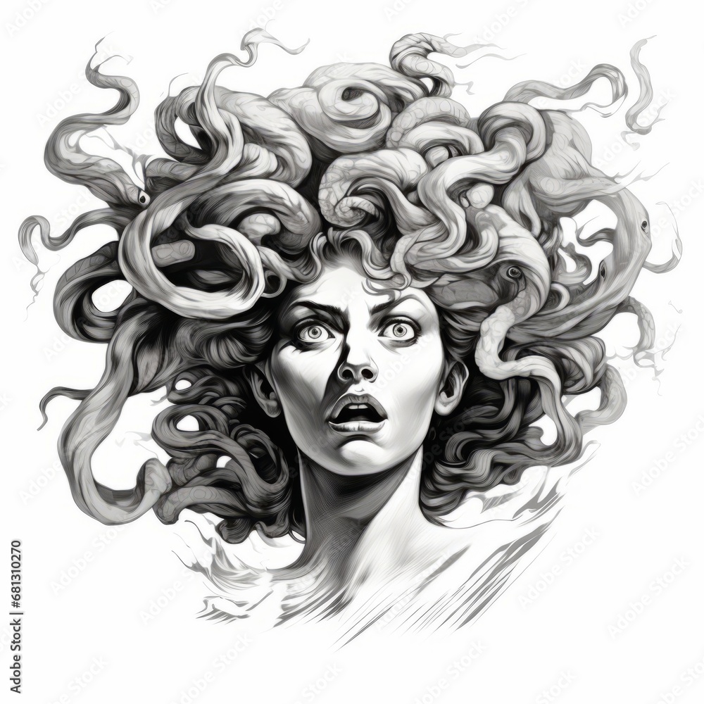 A Captivating Portrait of a Woman with Luxurious, Flowing Hair A Captivating Portrait of a Woman with Luxurious, Flowing Hair