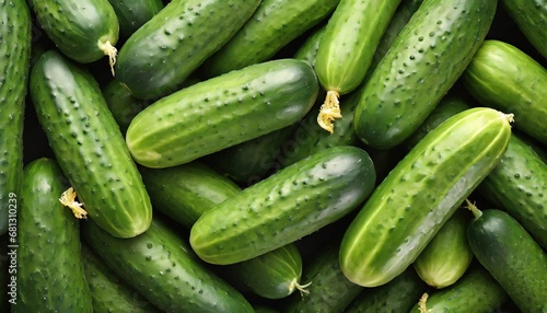 Top-view angle background of Cucumber vegetables.