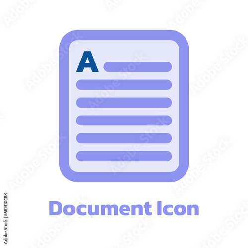 Document Icon, Document Vector, Document Icon Simple Clip Art Vector Graphic, Document Icon Vector.