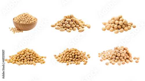 Collection of PNG. Soy bean isolated on a transparent background. photo