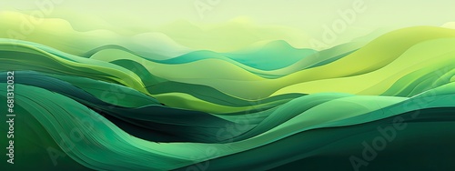 Abstract Green Landscape Wallpaper
