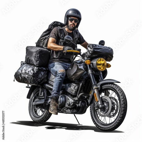 The Adventurous Ride: A Man Riding on the Back of a Motorcycle