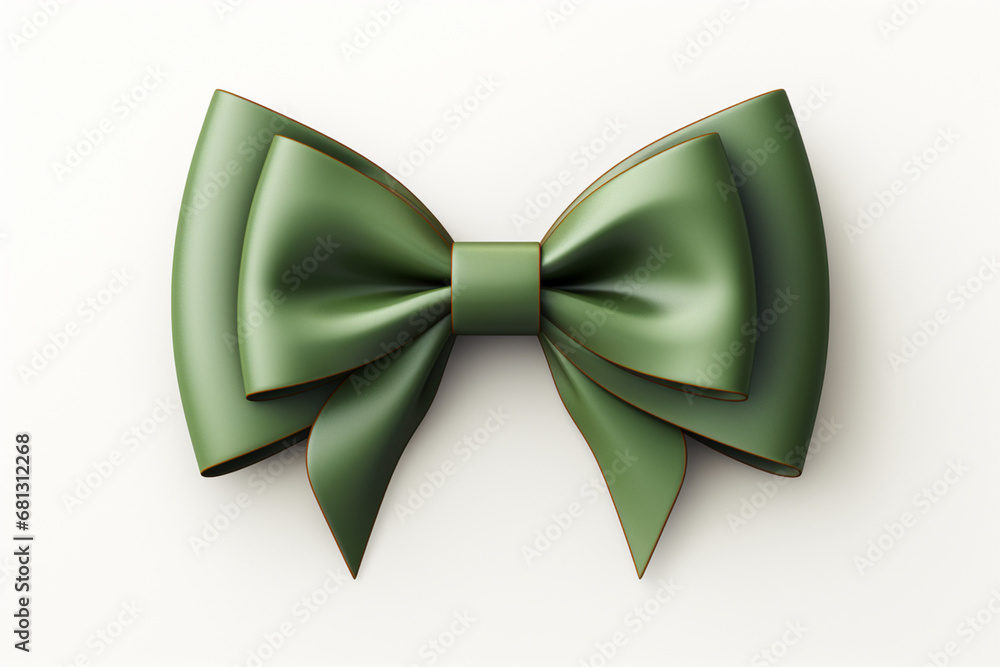 green bow isolated on white green bow isolated on white
