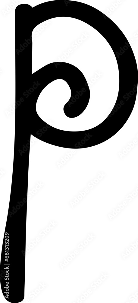 Fototapeta premium alphabet lowercase p