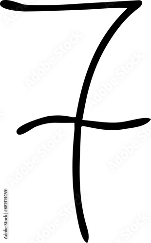 Alphabet number seven